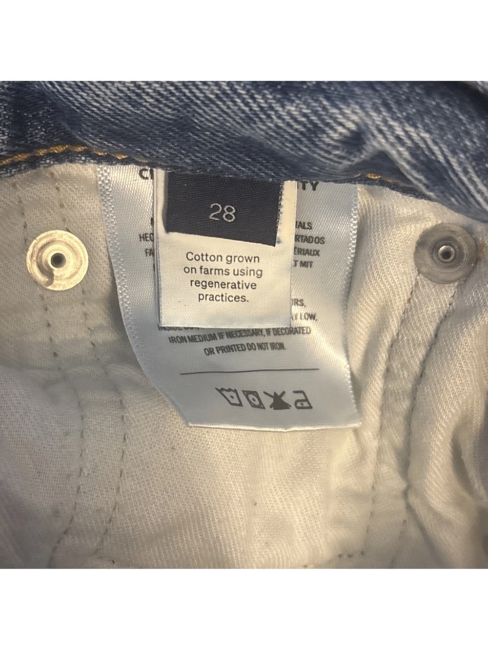 Anthropologie Citizens of Humanity denim Blaine Button Fly Straight Jeans sz 28 - Picture 6 of 10